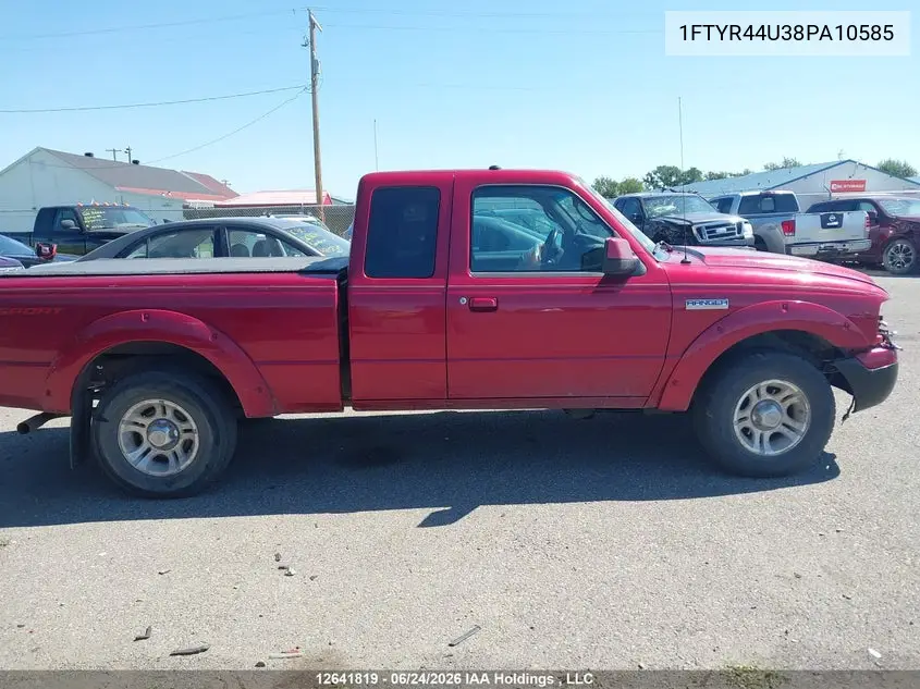 2008 Ford Ranger Sport/Xl/Xlt VIN: 1FTYR44U38PA10585 Lot: 12641819x