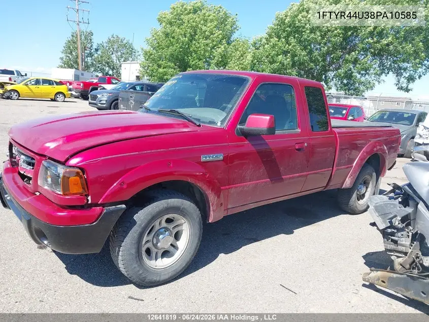2008 Ford Ranger Sport/Xl/Xlt VIN: 1FTYR44U38PA10585 Lot: 12641819x
