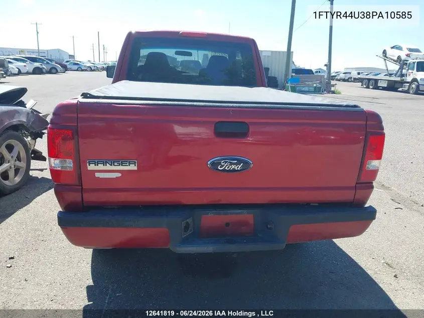 2008 Ford Ranger Sport/Xl/Xlt VIN: 1FTYR44U38PA10585 Lot: 12641819x
