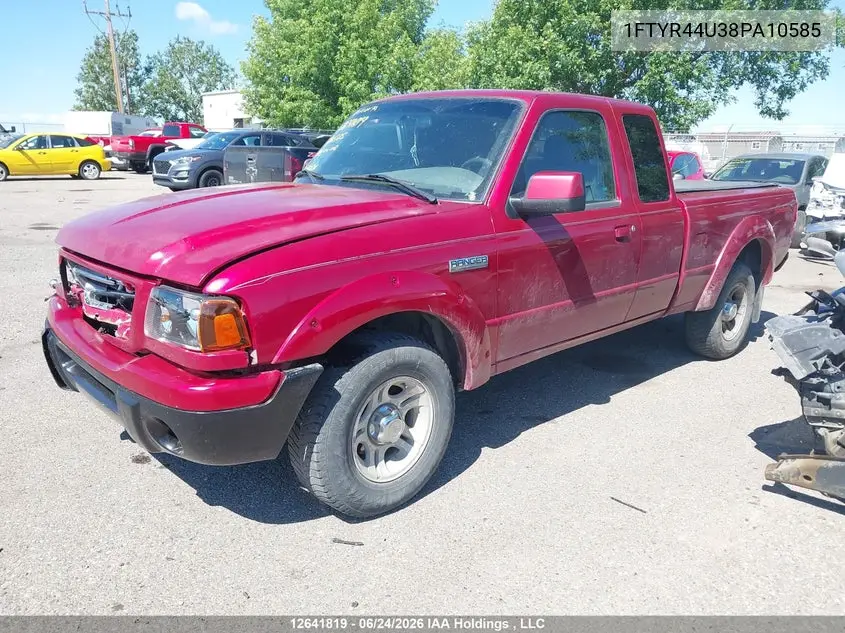 2008 Ford Ranger Sport/Xl/Xlt VIN: 1FTYR44U38PA10585 Lot: 12641819x