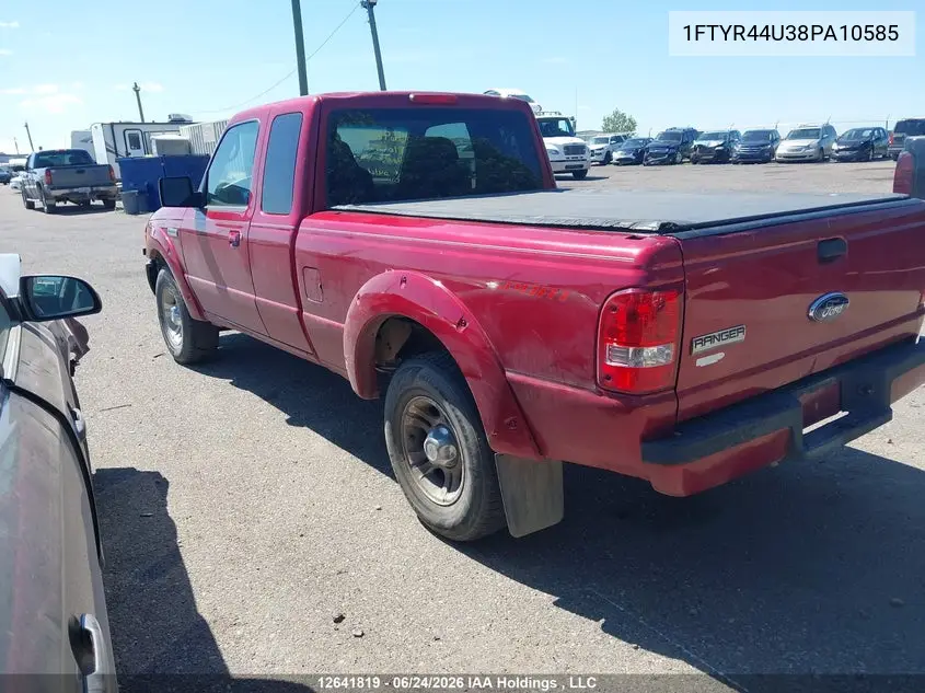 2008 Ford Ranger Sport/Xl/Xlt VIN: 1FTYR44U38PA10585 Lot: 12641819x