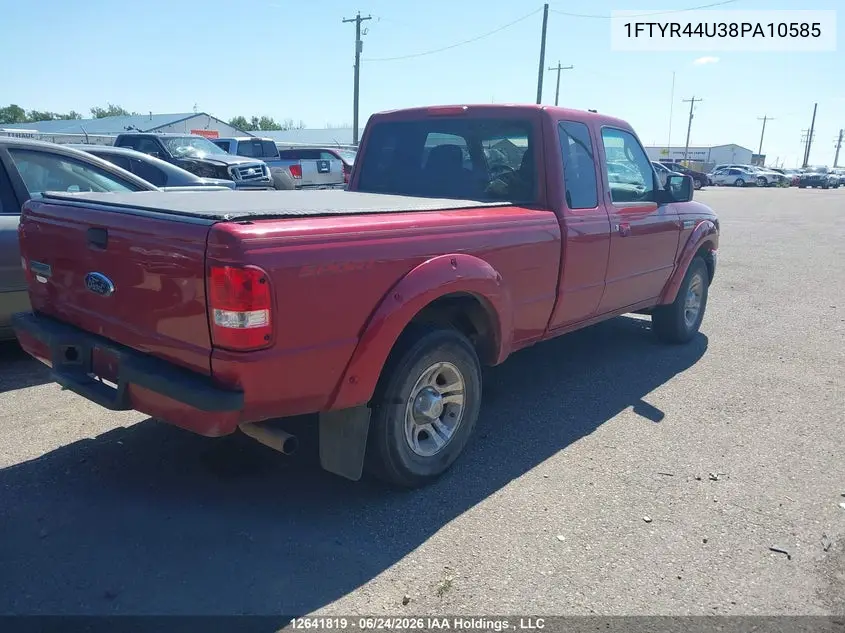 2008 Ford Ranger Sport/Xl/Xlt VIN: 1FTYR44U38PA10585 Lot: 12641819x