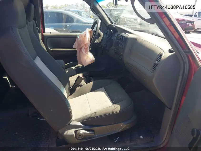 2008 Ford Ranger Sport/Xl/Xlt VIN: 1FTYR44U38PA10585 Lot: 12641819x