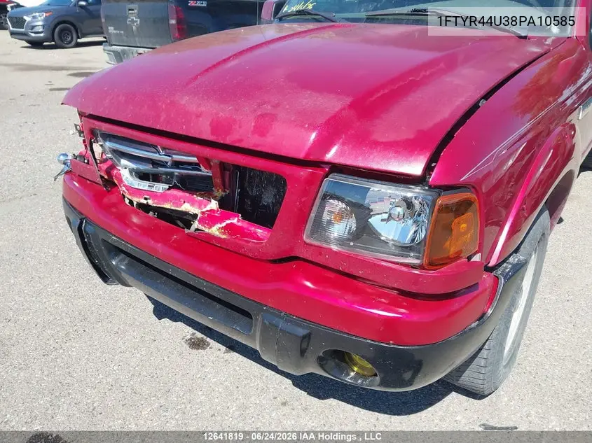 2008 Ford Ranger Sport/Xl/Xlt VIN: 1FTYR44U38PA10585 Lot: 12641819x