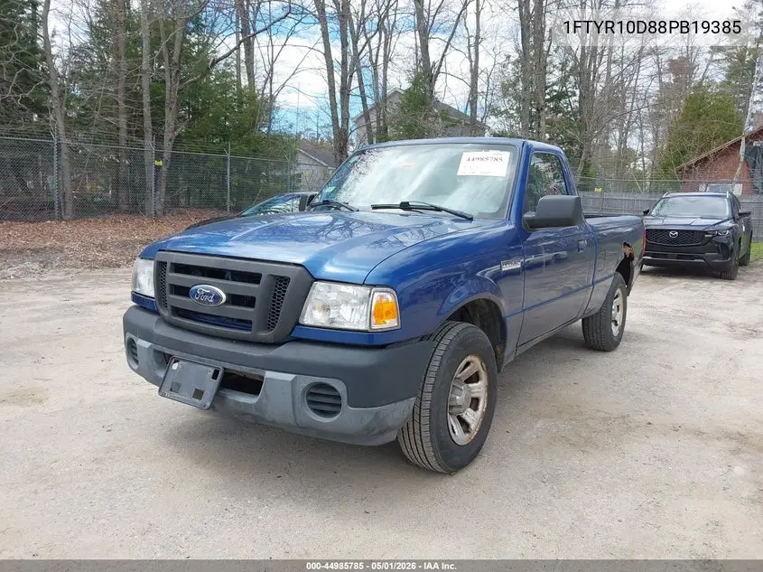 2008 Ford Ranger Xl/Xlt VIN: 1FTYR10D88PB19385 Lot: 44985785