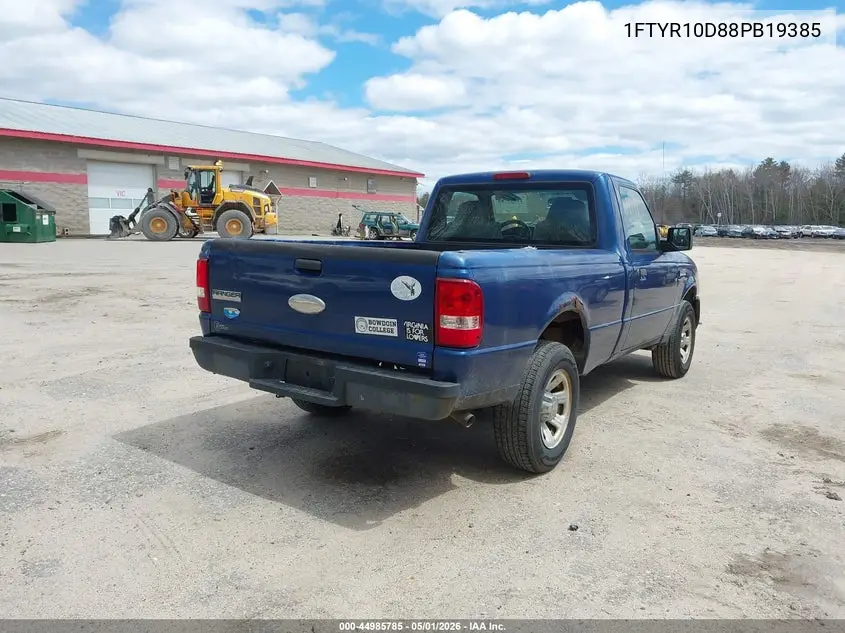 2008 Ford Ranger Xl/Xlt VIN: 1FTYR10D88PB19385 Lot: 44985785