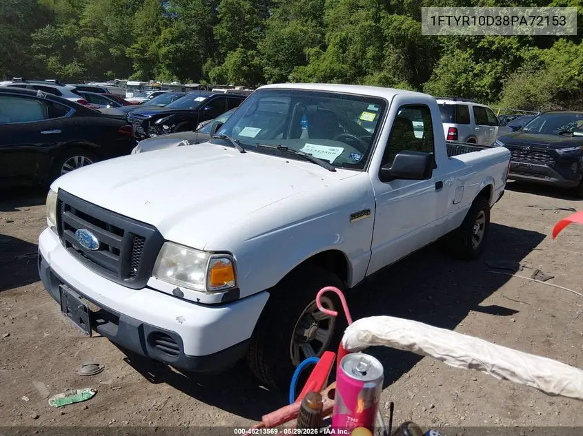 2008 Ford Ranger Xl/Xlt VIN: 1FTYR10D38PA72153 Lot: 45213569