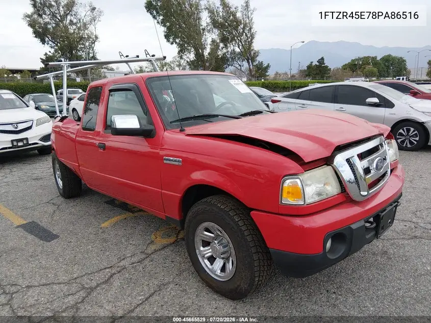2008 Ford Ranger Fx4 Off-Rd/Sport/Xlt VIN: 1FTZR45E78PA86516 Lot: 45665529
