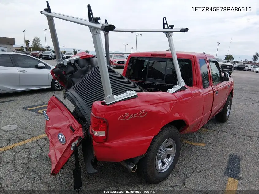 2008 Ford Ranger Fx4 Off-Rd/Sport/Xlt VIN: 1FTZR45E78PA86516 Lot: 45665529