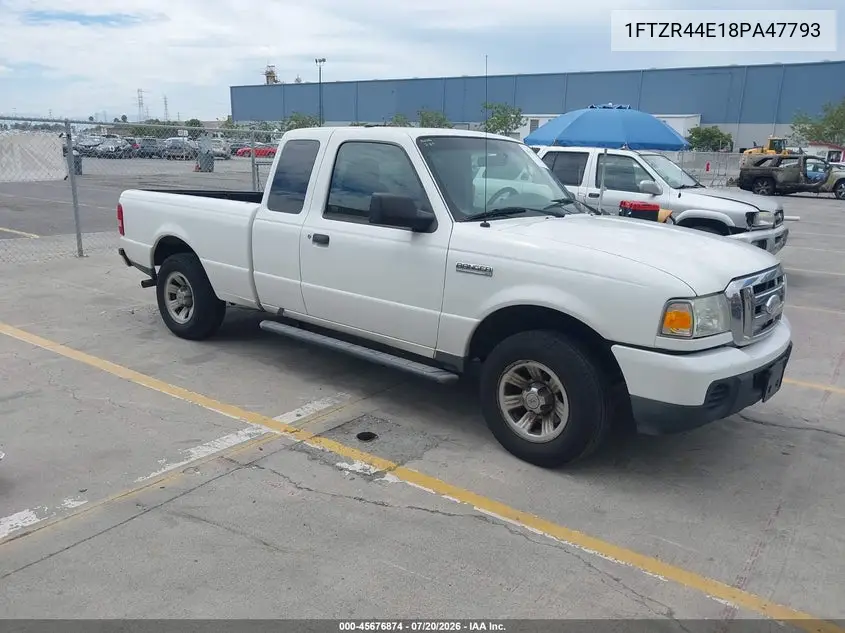 2008 Ford Ranger Xlt VIN: 1FTZR44E18PA47793 Lot: 45676874