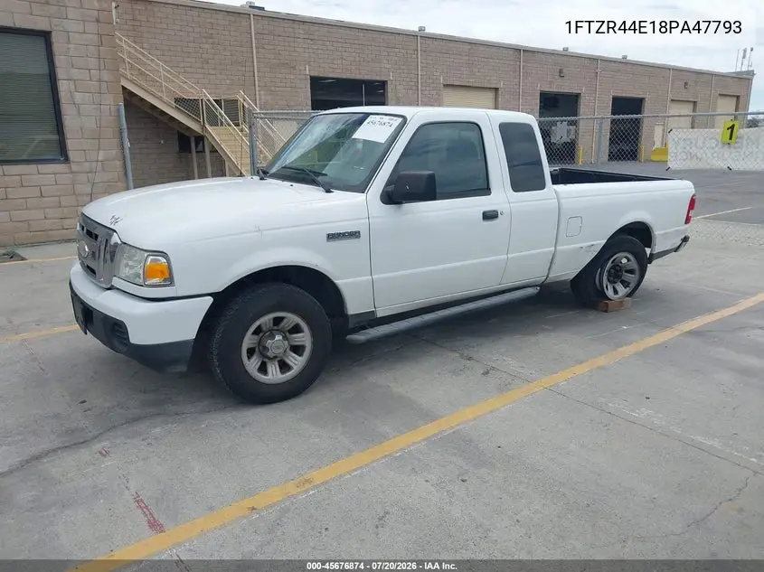 2008 Ford Ranger Xlt VIN: 1FTZR44E18PA47793 Lot: 45676874