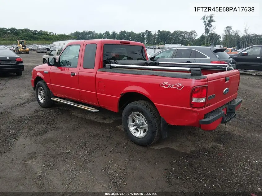 2008 Ford Ranger Xlt VIN: 1FTZR45E68PA17638 Lot: 45687787