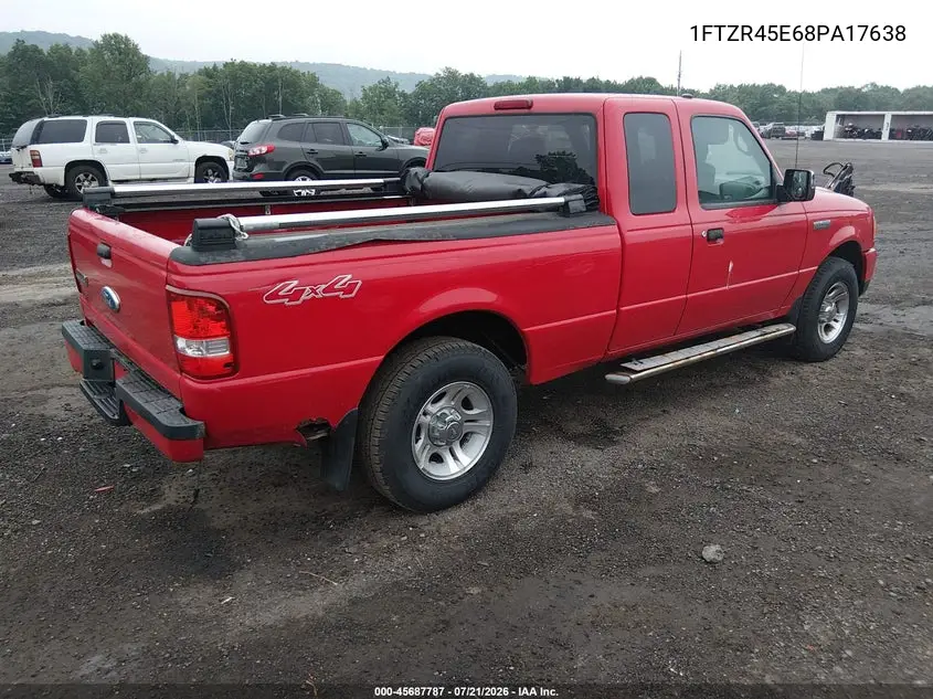 2008 Ford Ranger Xlt VIN: 1FTZR45E68PA17638 Lot: 45687787