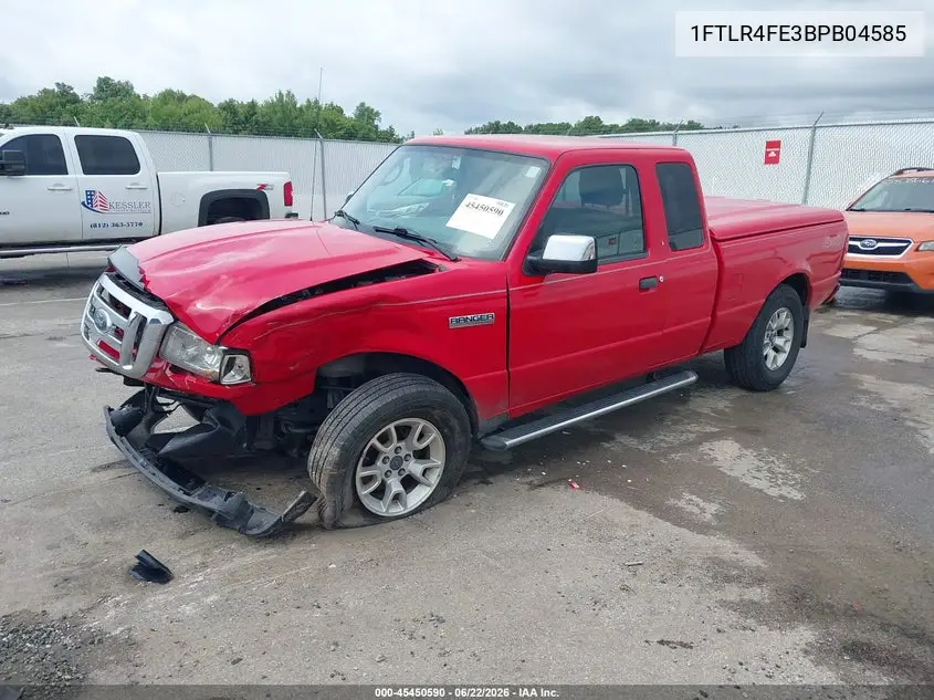 2011 Ford Ranger Sport/Xlt VIN: 1FTLR4FE3BPB04585 Lot: 45450590