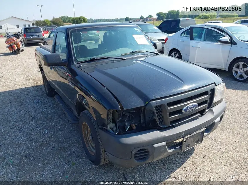 2011 Ford Ranger Xl VIN: 1FTKR1AD4BPB20805 Lot: 45623159