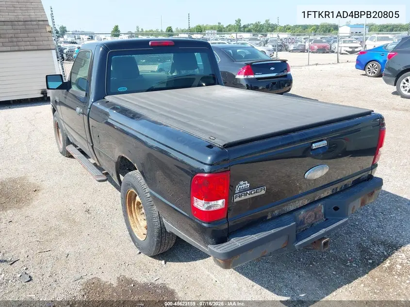 2011 Ford Ranger Xl VIN: 1FTKR1AD4BPB20805 Lot: 45623159