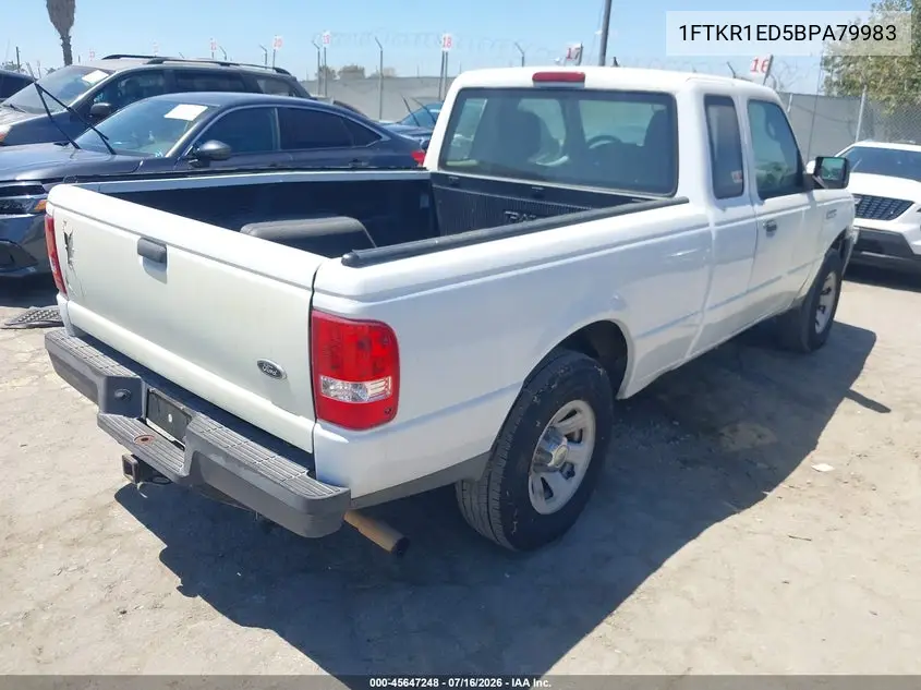 2011 Ford Ranger Super Cab VIN: 1FTKR1ED5BPA79983 Lot: 45647248