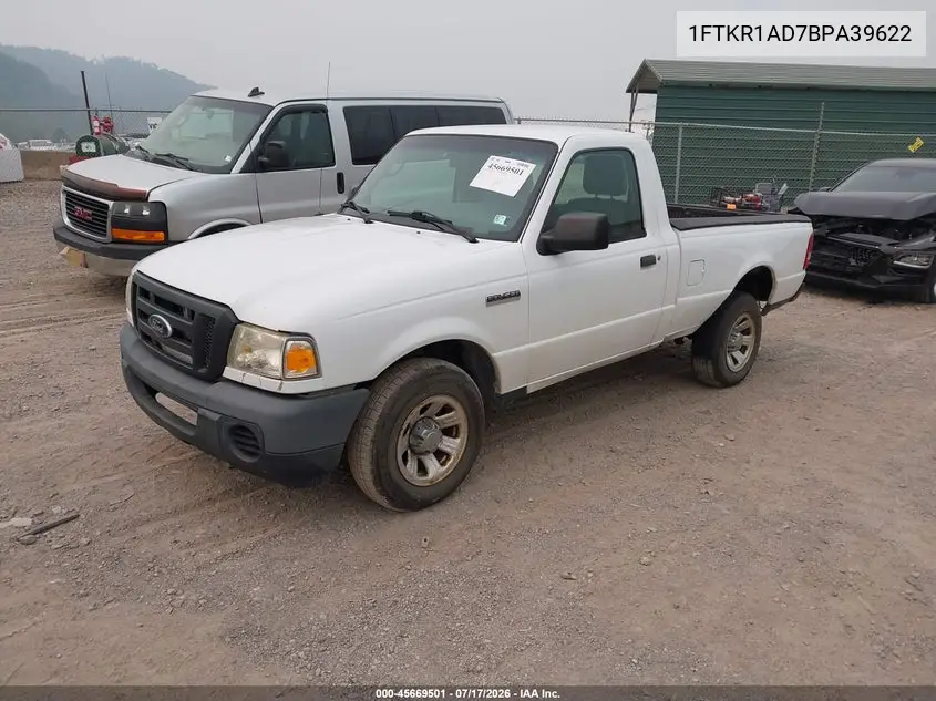 2011 Ford Ranger Xl VIN: 1FTKR1AD7BPA39622 Lot: 45669501