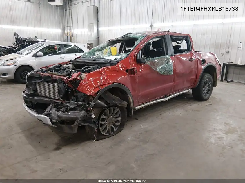 2019 Ford Ranger Xlt VIN: 1FTER4FHXKLB15738 Lot: 45667249