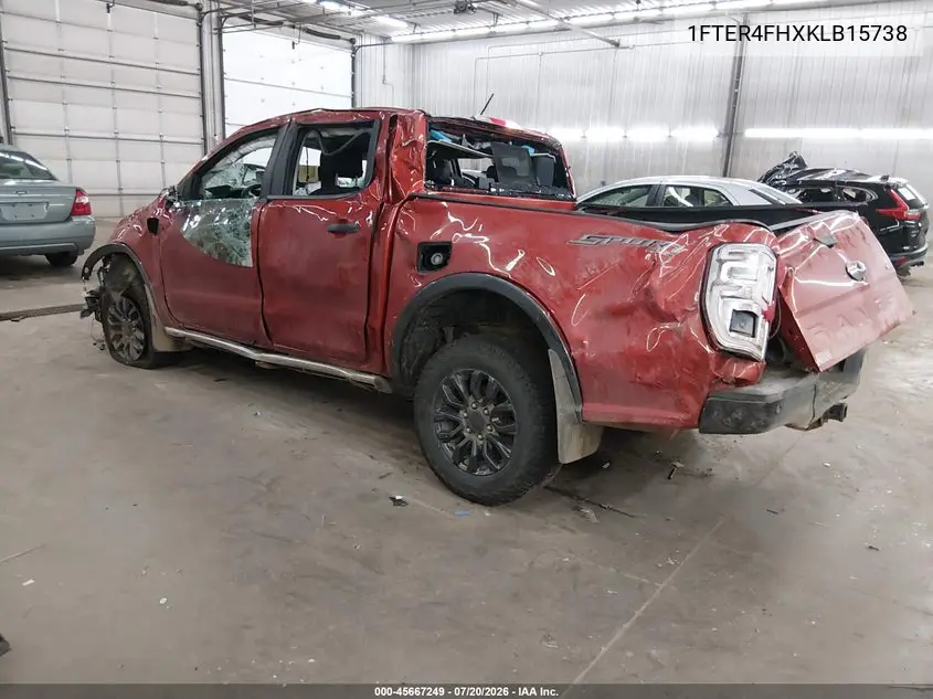2019 Ford Ranger Xlt VIN: 1FTER4FHXKLB15738 Lot: 45667249