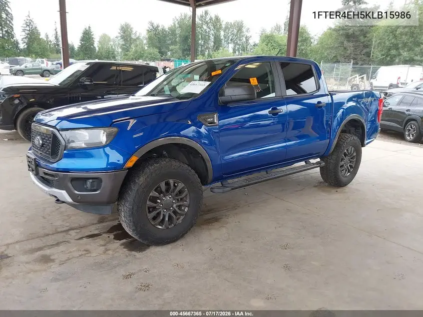 2019 Ford Ranger Xlt VIN: 1FTER4EH5KLB15986 Lot: 45667365