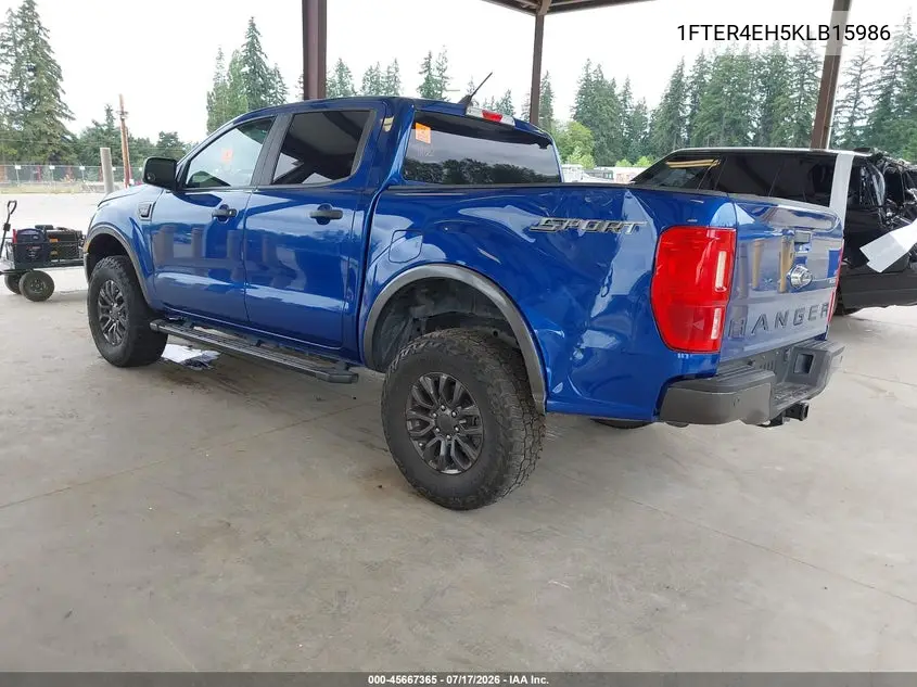 2019 Ford Ranger Xlt VIN: 1FTER4EH5KLB15986 Lot: 45667365