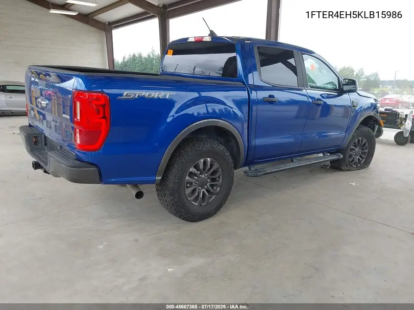 2019 Ford Ranger Xlt VIN: 1FTER4EH5KLB15986 Lot: 45667365