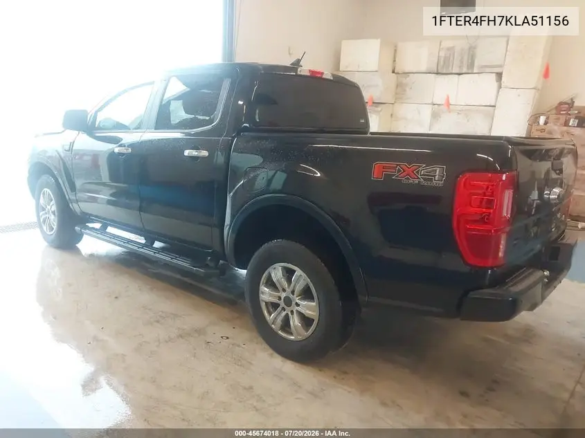 2019 Ford Ranger Lariat/Xl/Xlt VIN: 1FTER4FH7KLA51156 Lot: 45674018