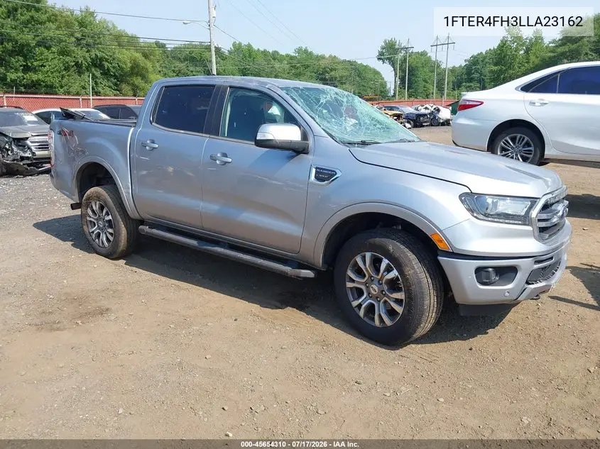 2020 Ford Ranger Lariat VIN: 1FTER4FH3LLA23162 Lot: 45654310