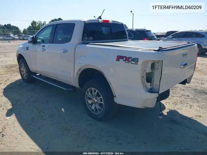 2021 Ford Ranger Lariat VIN: 1FTER4FH9MLD60209 Lot: 45626204