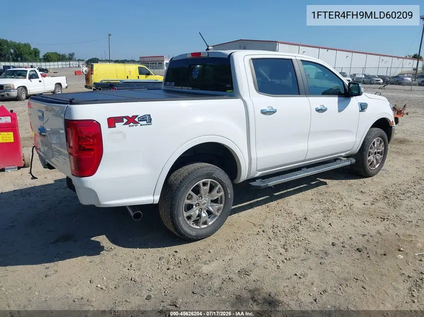 2021 Ford Ranger Lariat VIN: 1FTER4FH9MLD60209 Lot: 45626204
