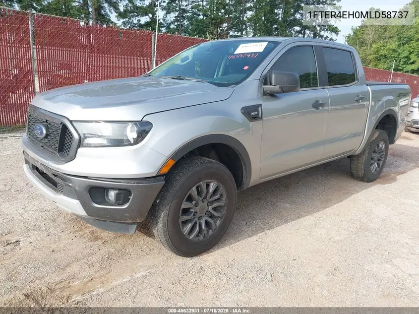 2021 Ford Ranger Xlt VIN: 1FTER4EH0MLD58737 Lot: 45632931