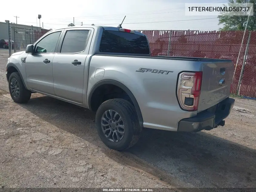 2021 Ford Ranger Xlt VIN: 1FTER4EH0MLD58737 Lot: 45632931