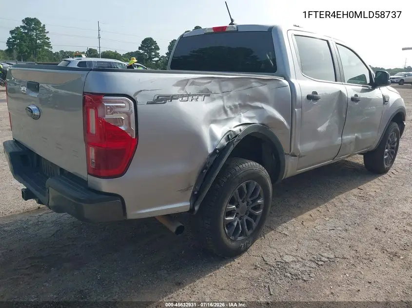 2021 Ford Ranger Xlt VIN: 1FTER4EH0MLD58737 Lot: 45632931