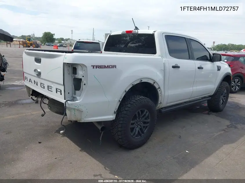 2021 Ford Ranger Xlt VIN: 1FTER4FH1MLD72757 Lot: 45638115
