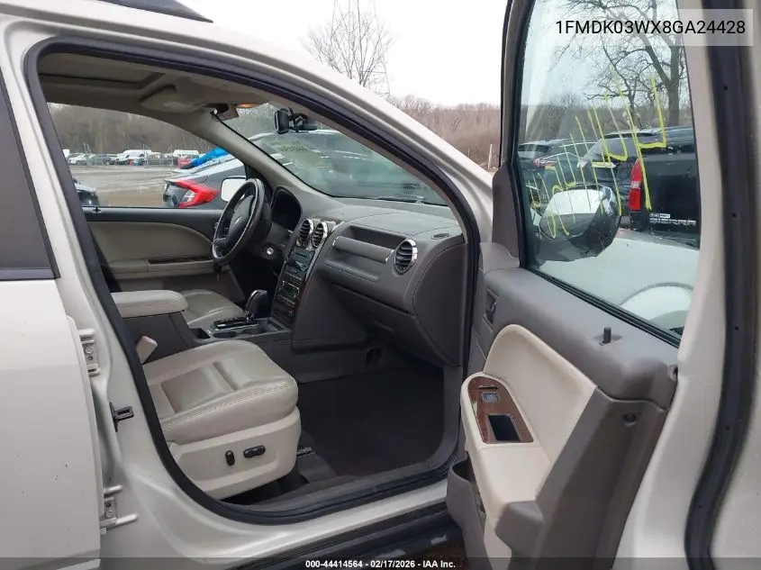 2008 Ford Taurus X Limited VIN: 1FMDK03WX8GA24428 Lot: 44414564