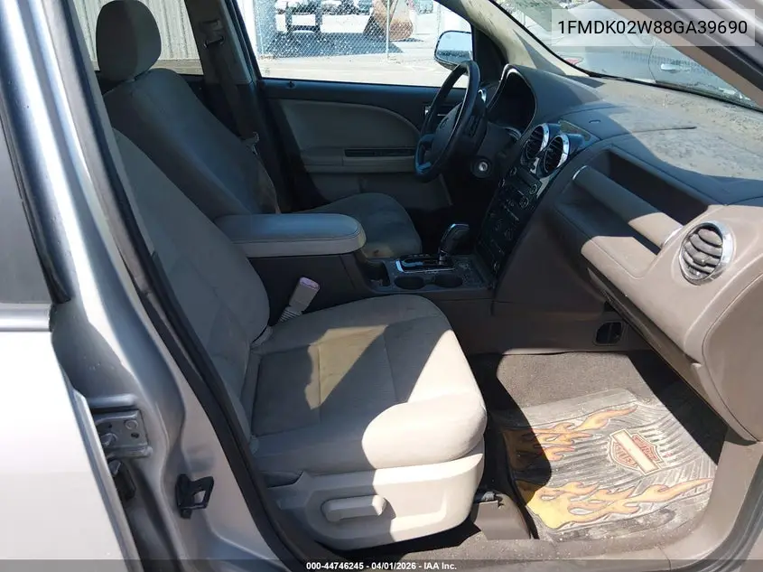 2008 Ford Taurus X Sel VIN: 1FMDK02W88GA39690 Lot: 44746245