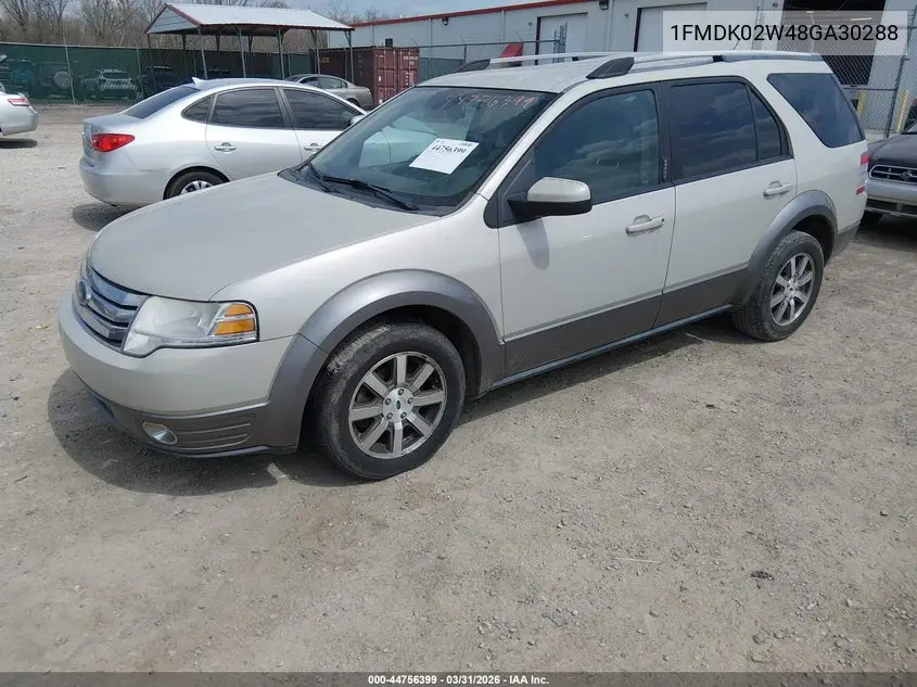 2008 Ford Taurus X Sel VIN: 1FMDK02W48GA30288 Lot: 44756399
