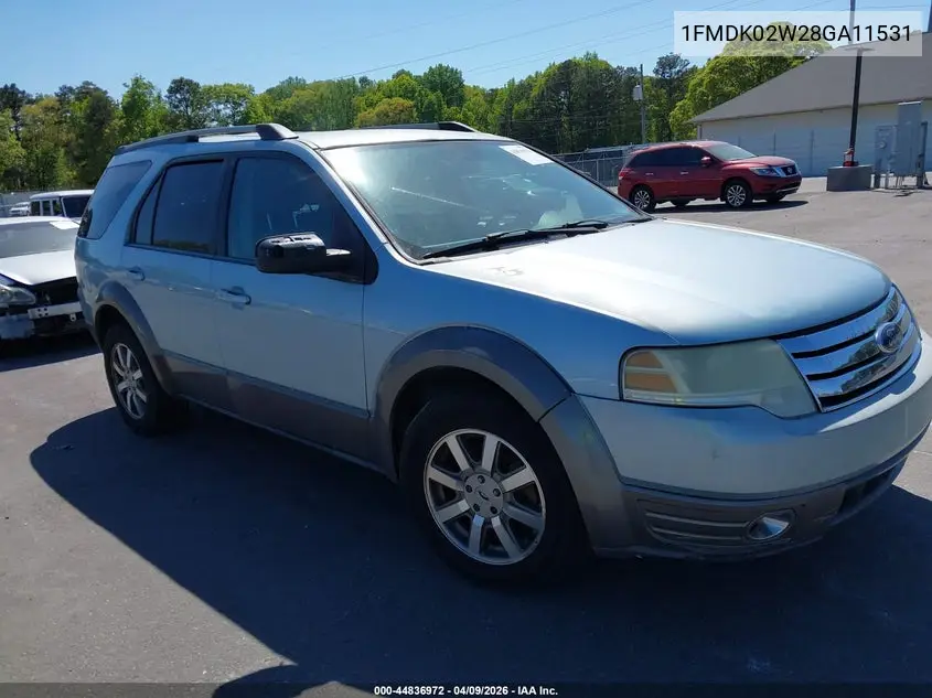 2008 Ford Taurus X Sel VIN: 1FMDK02W28GA11531 Lot: 44836972