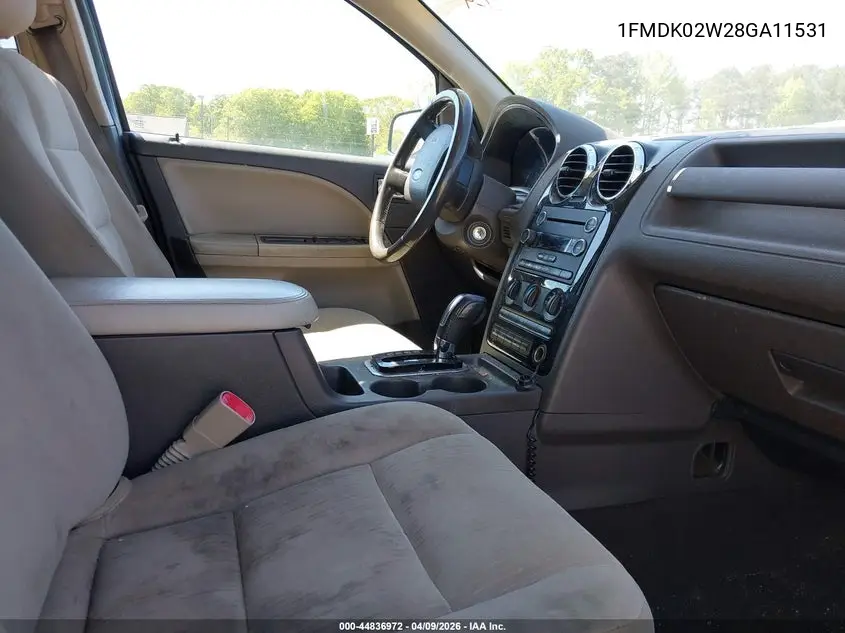 2008 Ford Taurus X Sel VIN: 1FMDK02W28GA11531 Lot: 44836972