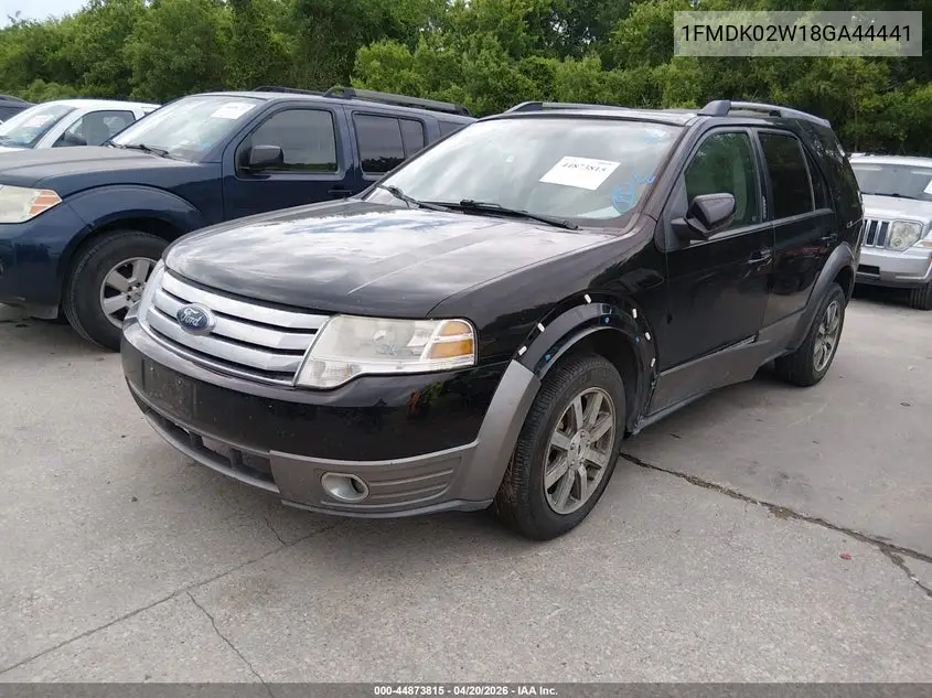 2008 Ford Taurus X Sel VIN: 1FMDK02W18GA44441 Lot: 44873815