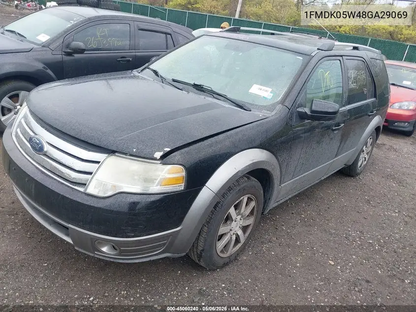 2008 Ford Taurus X Sel VIN: 1FMDK05W48GA29069 Lot: 45060240