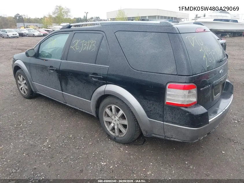 2008 Ford Taurus X Sel VIN: 1FMDK05W48GA29069 Lot: 45060240