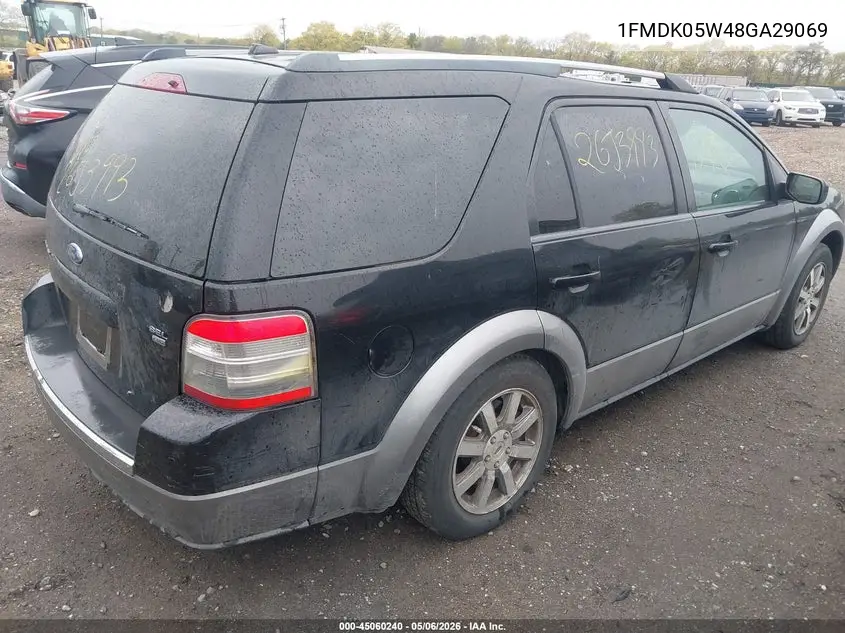 2008 Ford Taurus X Sel VIN: 1FMDK05W48GA29069 Lot: 45060240