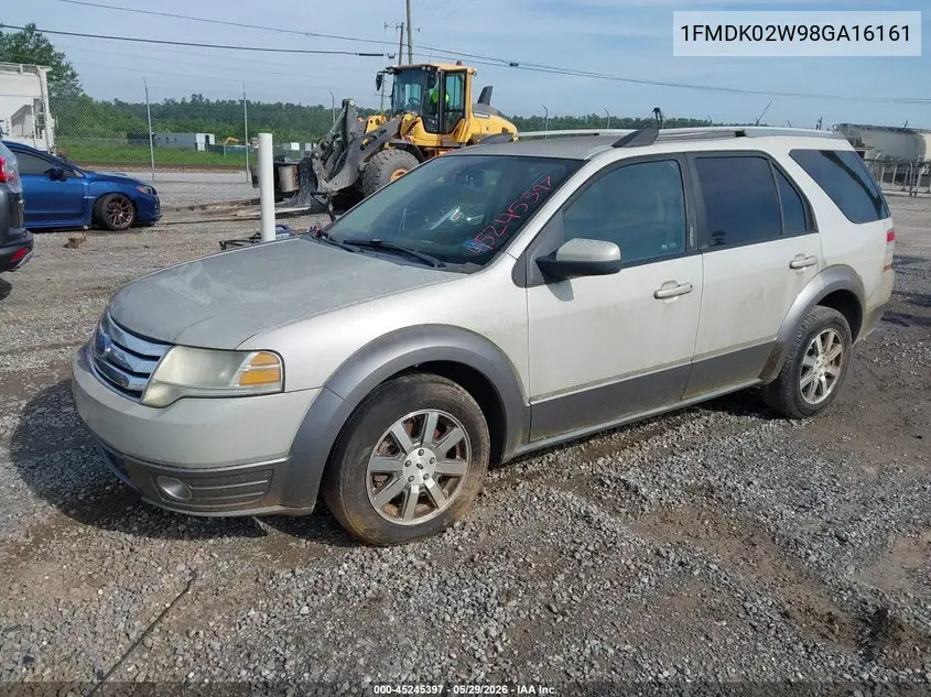2008 Ford Taurus X Sel VIN: 1FMDK02W98GA16161 Lot: 45245397