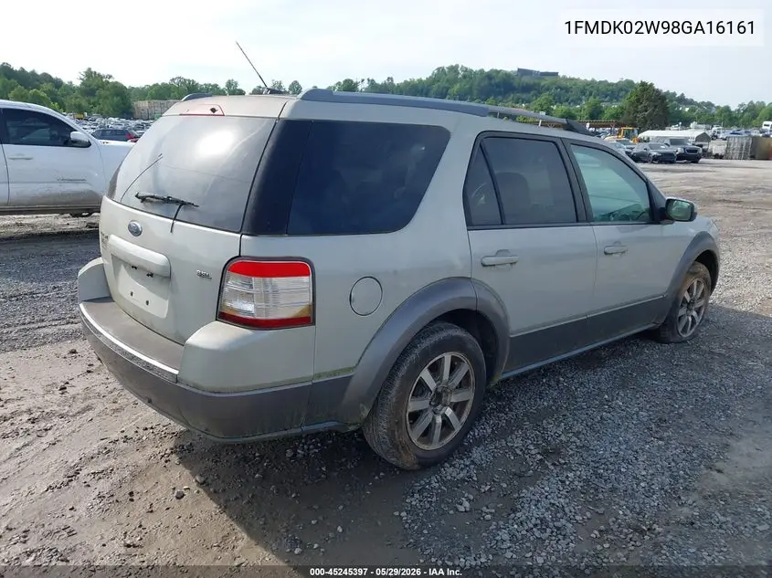 2008 Ford Taurus X Sel VIN: 1FMDK02W98GA16161 Lot: 45245397