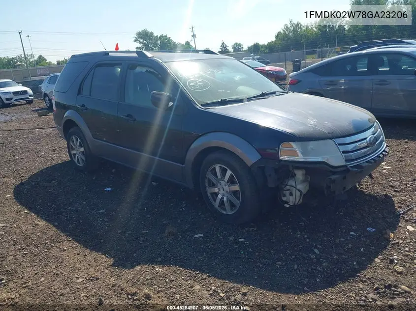 2008 Ford Taurus X Sel VIN: 1FMDK02W78GA23206 Lot: 45284907