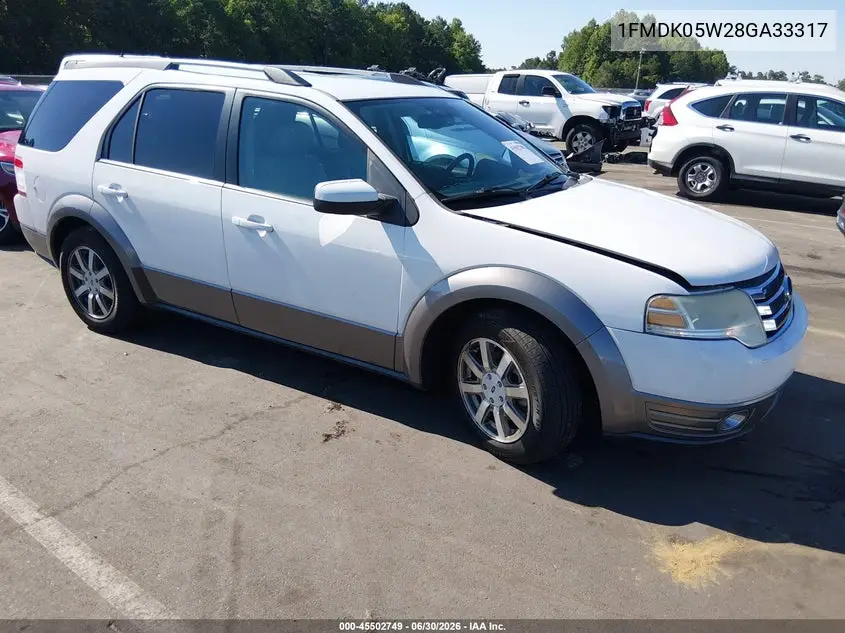 2008 Ford Taurus X Sel VIN: 1FMDK05W28GA33170 Lot: 45502749