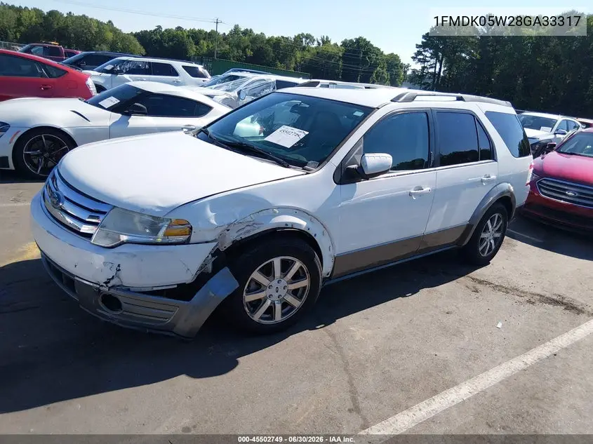 2008 Ford Taurus X Sel VIN: 1FMDK05W28GA33170 Lot: 45502749