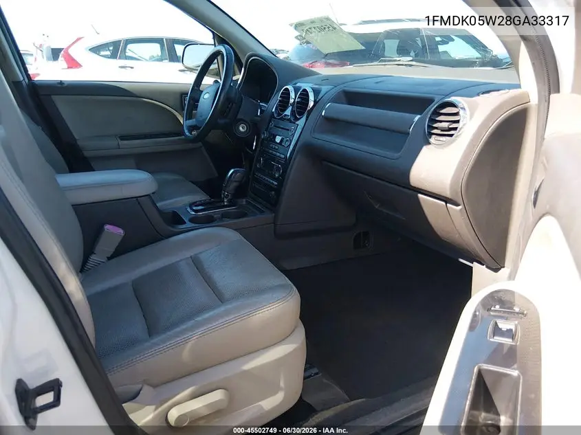 2008 Ford Taurus X Sel VIN: 1FMDK05W28GA33170 Lot: 45502749